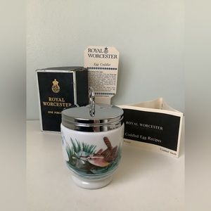 EUC Vintage Royal Worcester Porcelain Egg Coddler Birds